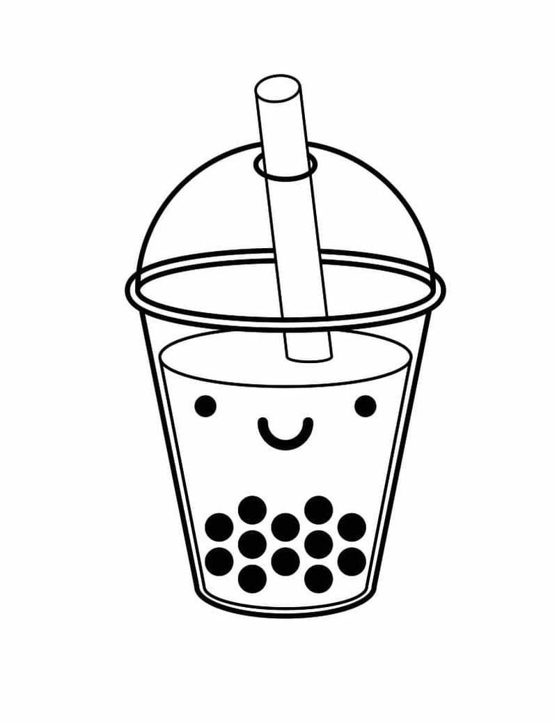 Mẫu tờ rơi trà sữa in tranh tô màu trà sữa cho bé khám phá nghệ thuật