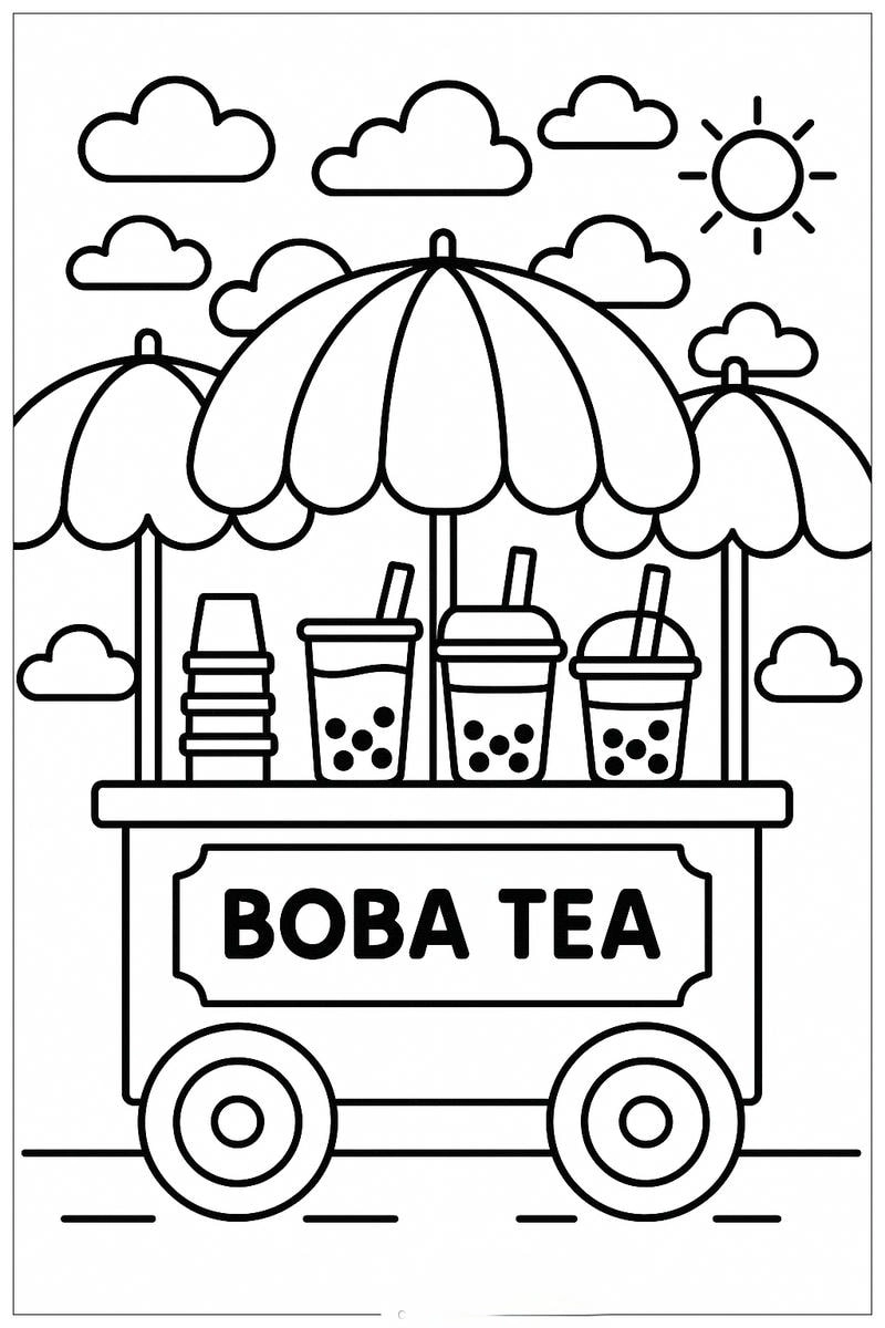 Màu online tô màu trà sữa tiện lợi và hấp dẫn trong tranh tô màu trà sữa