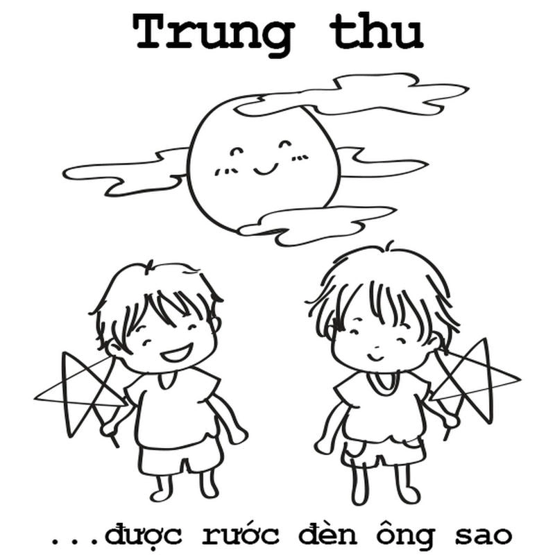 Tập tô tranh tô màu đèn trung thu rực rỡ đón tết đoàn viên