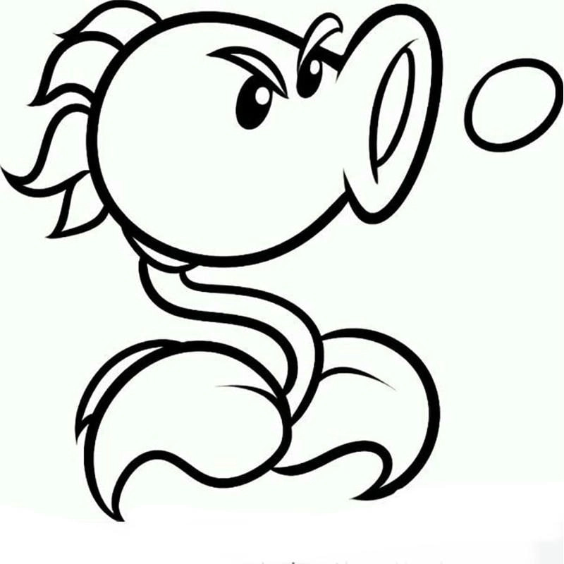 Bé thỏa sức sáng tạo với mẫu tô màu plants vs zombies dễ tô