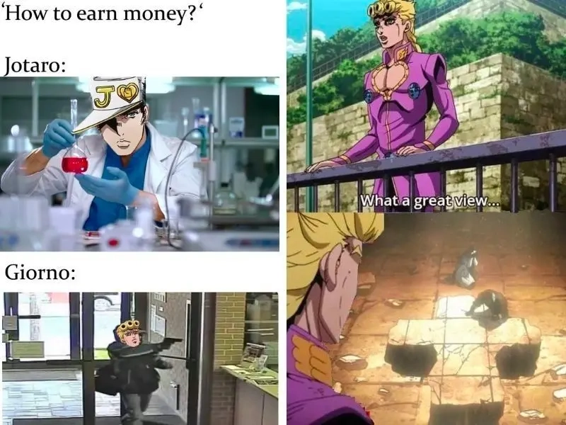 Cười xỉu với jojo meme cực chất cho fan anime