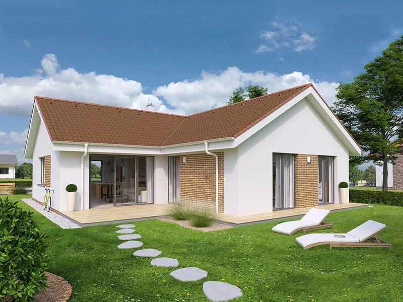 Ý tưởng độc đáo cho mẫu nhà hình chữ l 1 tầng thoáng mát