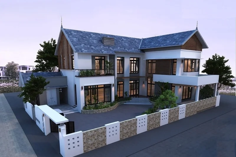 Top mẫu nhà hình chữ l 2 tầng thiết kế chuẩn xu hướng