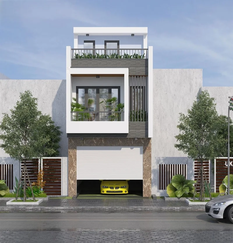 Khám phá mẫu nhà ống 2 tầng đẹp ở nông thôn mang phong cách hiện đại