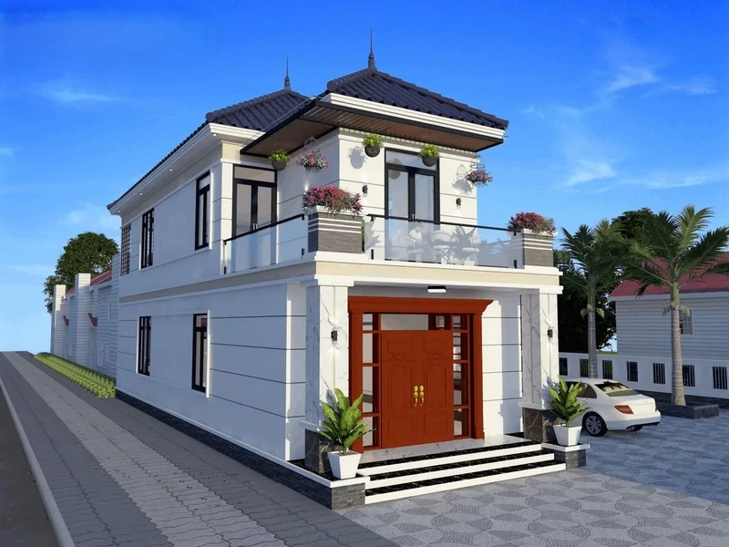 Tối ưu công năng với mẫu nhà ống 2 tầng đơn giản mà vẫn sang trọng