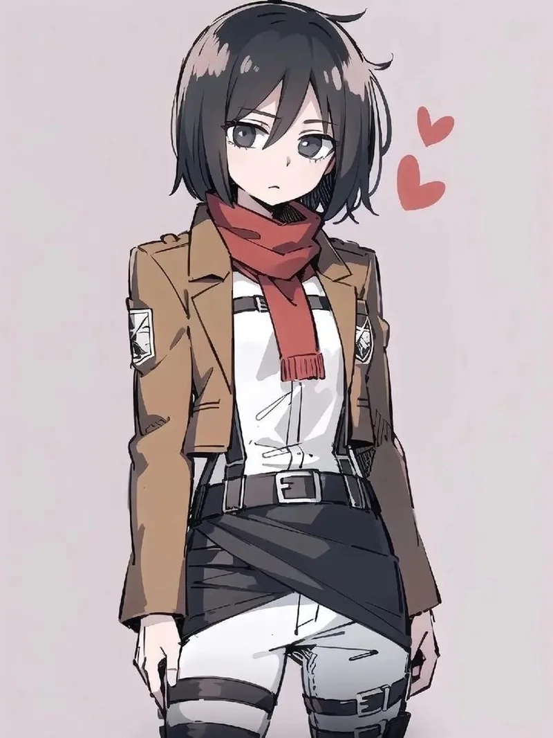 Thần thái đáng yêu của Mikasa Cute
