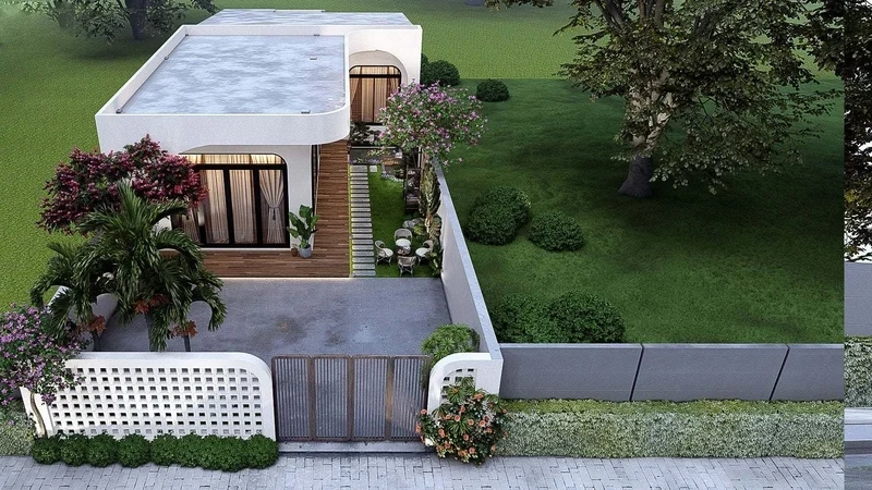 Ý tưởng mẫu thiết kế nhà vườn cấp 4 đẹp gần gũi thiên nhiên