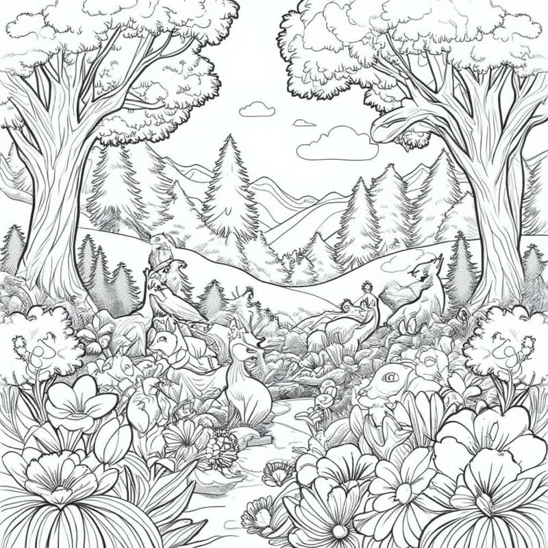 Khám phá nghệ thuật cùng tranh tô màu cây xanh qua các mẫu vẽ tô màu cây xanh