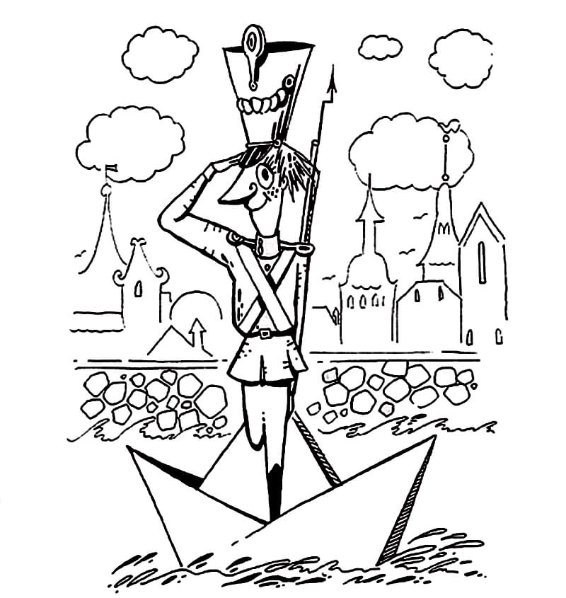 Bé yêu học màu sắc qua tô màu chú lính chì