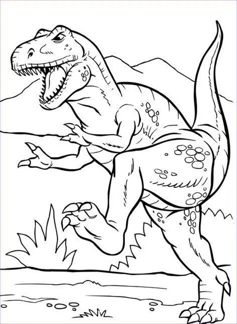 Tranh tô màu con khủng long bạo chúa là như thế nào?