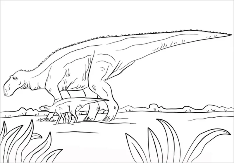 Bé nào cũng mê mẩn bộ tranh tô màu khủng long bạo chúa dễ thương