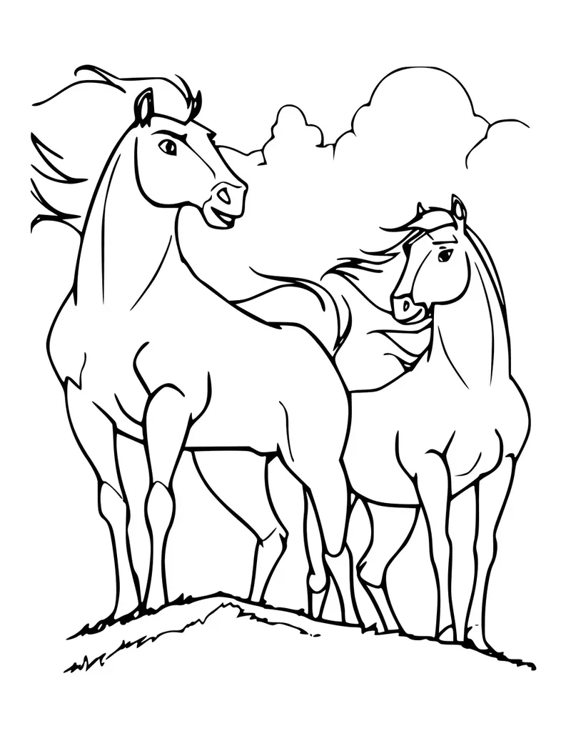 Tải ngay tranh tô màu con ngựa cho bé đầy ngộ nghĩnh