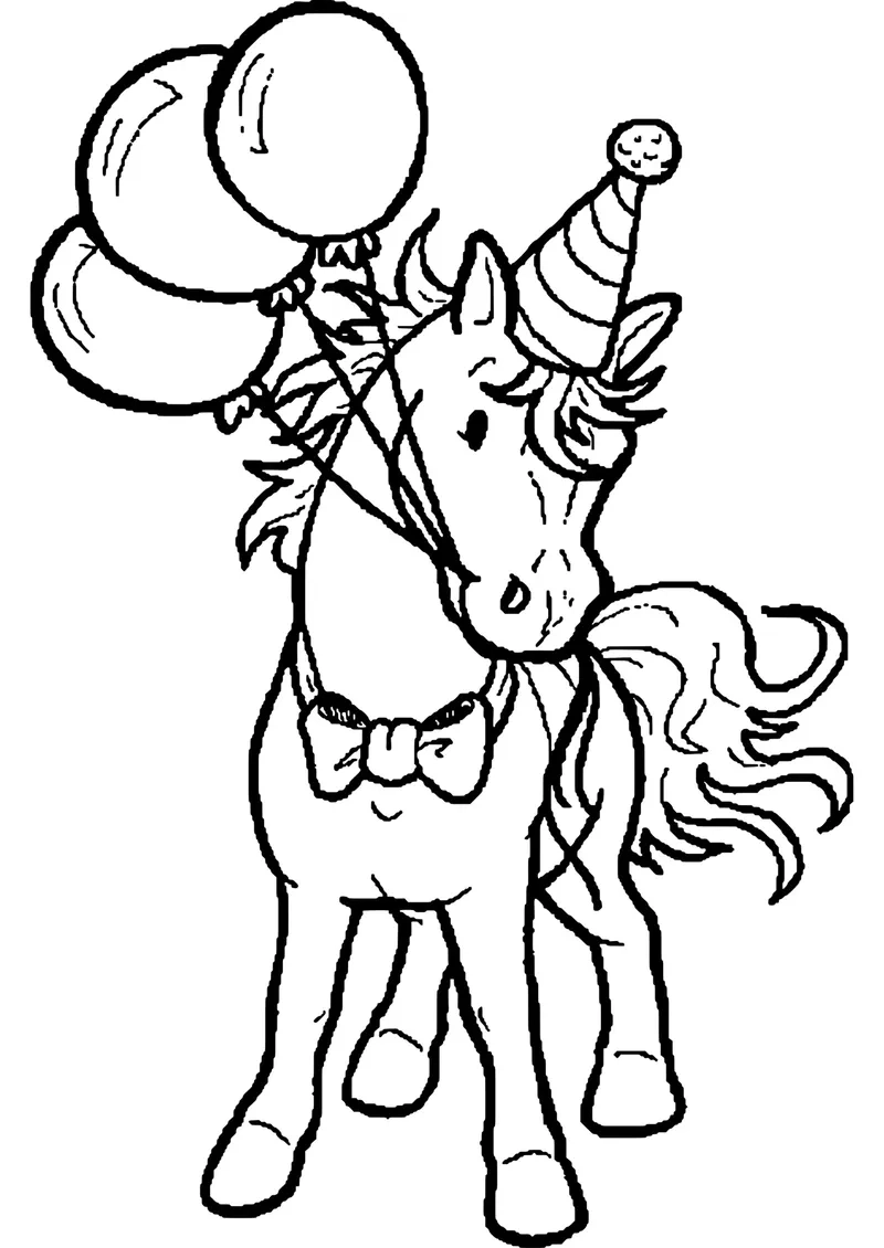 Bé mê mẩn với tranh tô màu con ngựa unicorn lung linh