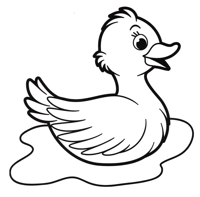 Giúp bé thư giãn mỗi ngày với tranh tô màu con vịt cute