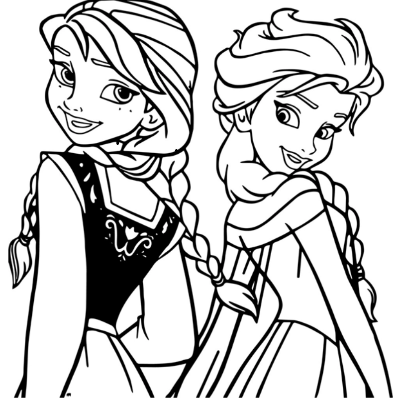 Giấc mơ tuổi thơ với tranh tô màu công chúa Anna cho bé gái