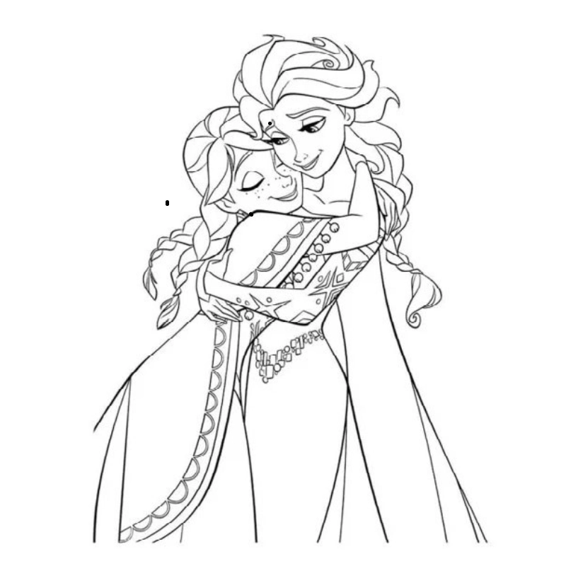 Học tô dễ dàng với tranh tô màu công chúa Anna cho bé 3 tuổi