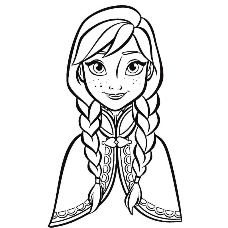 Nét vẽ sáng tạo từ tranh tô màu công chúa Anna cho bé 5 tuổi