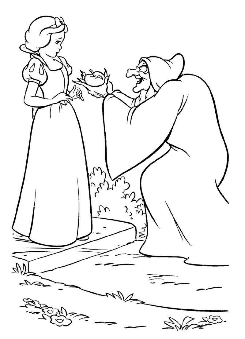 Khám phá bộ sưu tập tranh tô màu bạch tuyết siêu dễ thương cho bé