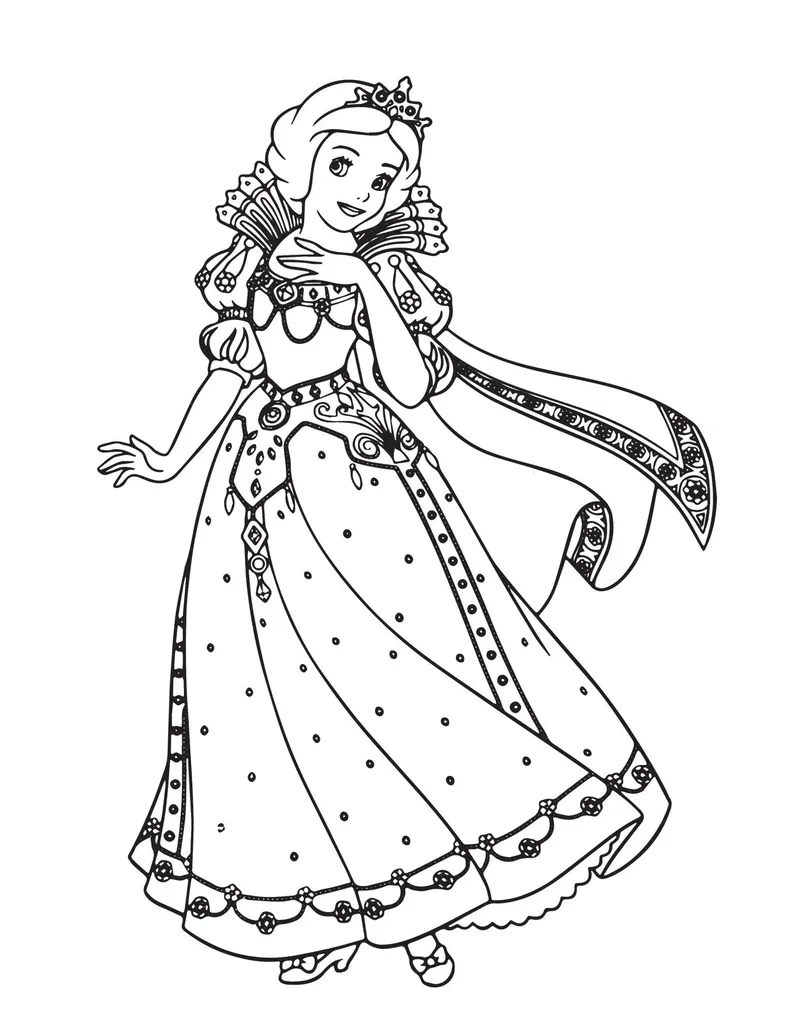 Bộ sưu tập độc đáo tranh vẽ công chúa bạch tuyết cho bé tập tô