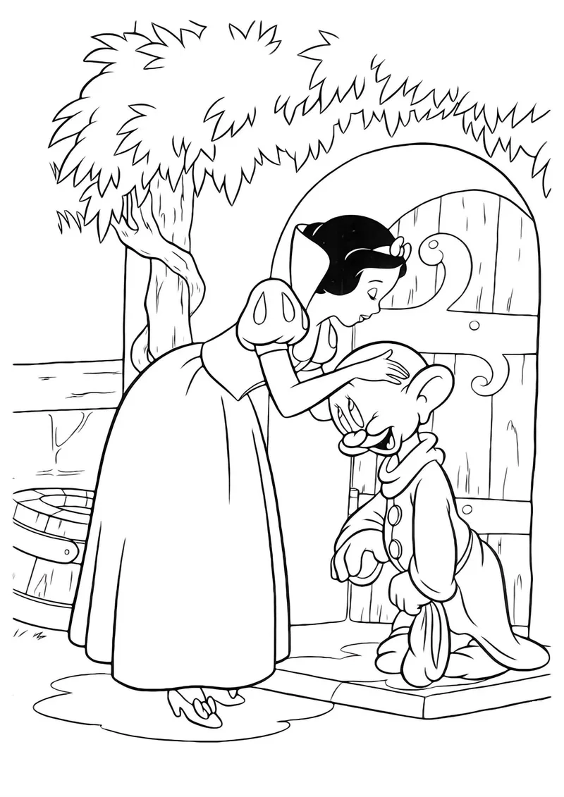 Dạy bé sáng tạo với tuyển chọn tranh vẽ bạch tuyết đáng yêu