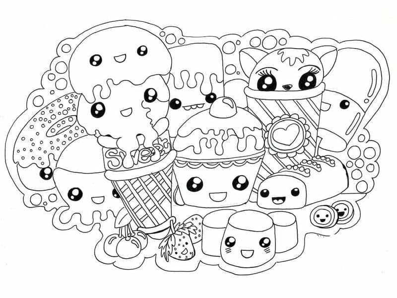 Bộ hình ảnh tô màu cute đa dạng chủ đề cho bé thỏa sức sáng tạo