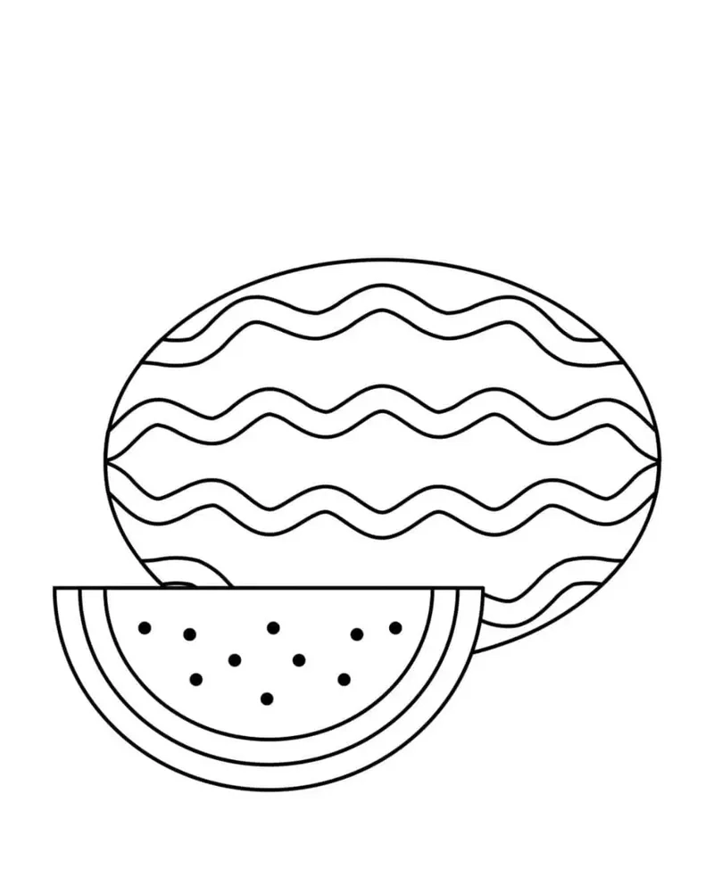 Tải ngay bộ hình tô màu dưa hấu đẹp cho bé học vẽ