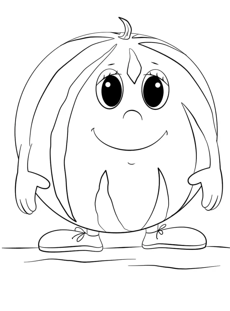 Bộ sưu tập tranh tô màu dưa hấu cute cho bé thỏa sức sáng tạo