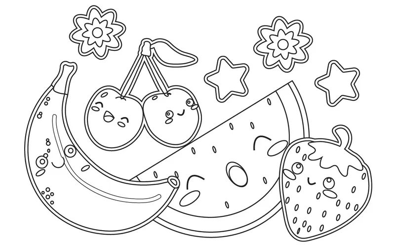 Cùng bé sáng tạo tranh đẹp với tô màu quả dưa hấu đơn giản