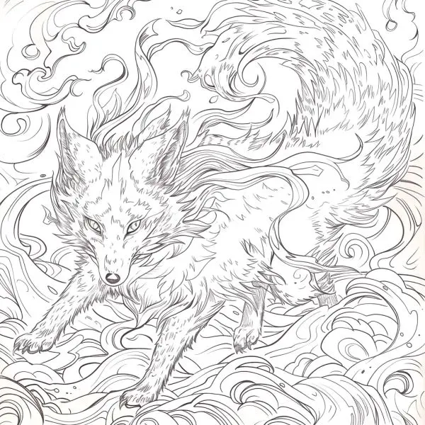 Tranh tô màu hồ ly là như thế nào?