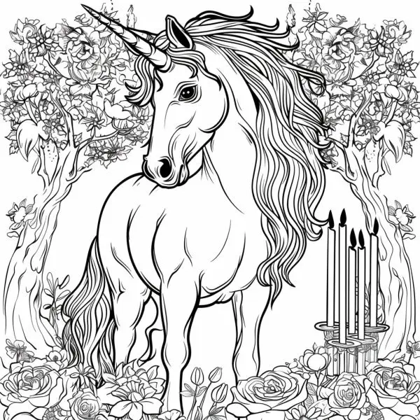 Bé gái mê ngay bộ tranh tô màu kỳ lân cực đáng yêu