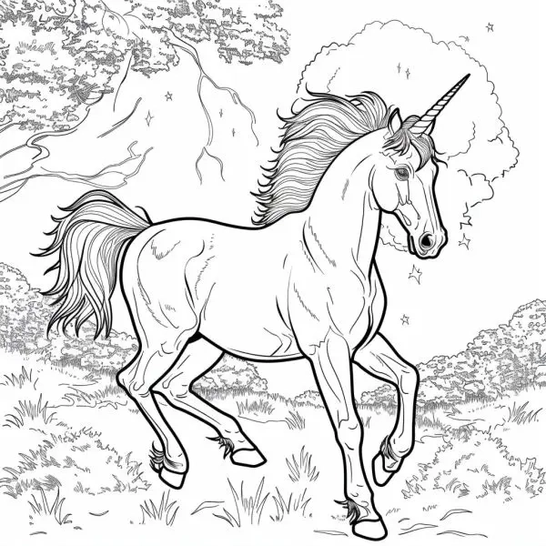 Khám phá bộ tranh tô màu kỳ lân cute siêu dễ thương