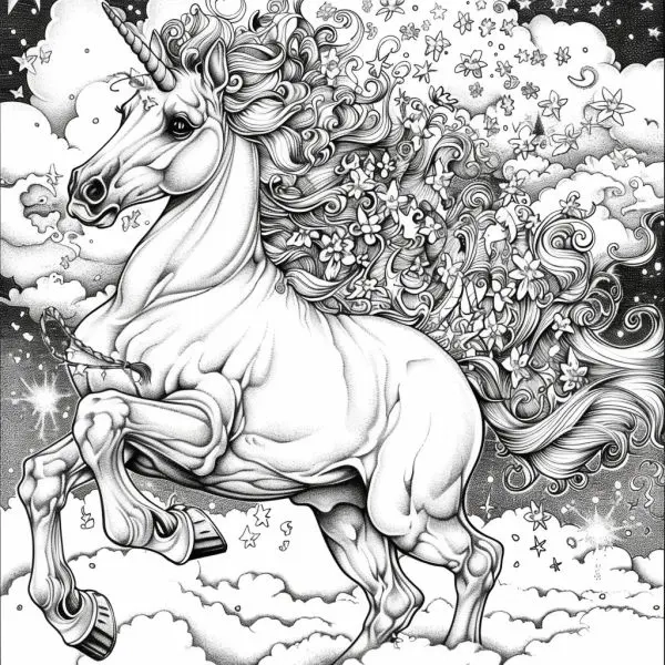 Bé thỏa sức sáng tạo cùng tranh tô màu đầu kỳ lân độc lạ