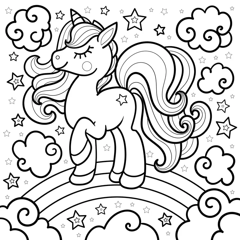 Giúp bé phát triển trí tưởng tượng qua tô màu kỳ lân đầy màu sắc