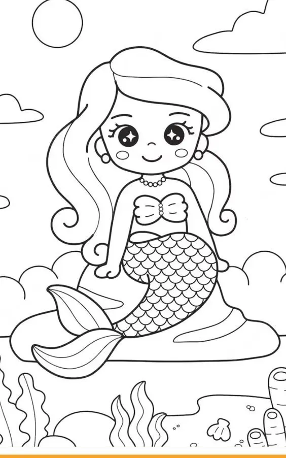 Sáng tạo cùng nàng tiên cá tô màu cực đáng yêu cho bé