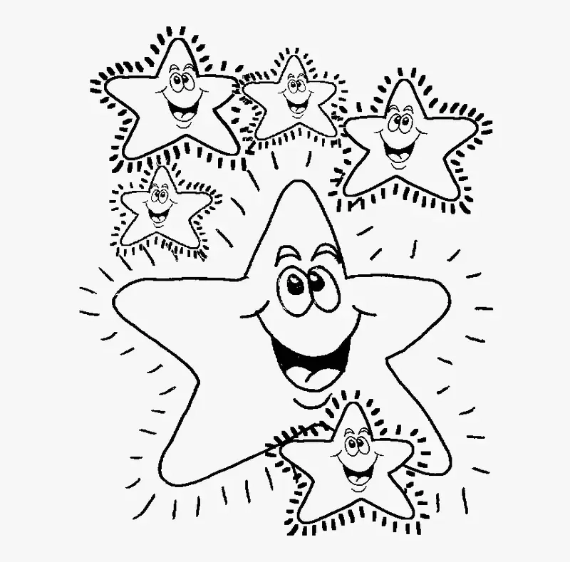 Tập tô cực vui với tranh tô màu ngôi sao hoạt hình đáng yêu