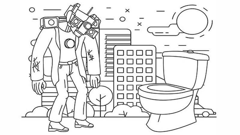 Bộ sưu tập tranh tô màu titan speakerman v2 ngầu lòi cho bé