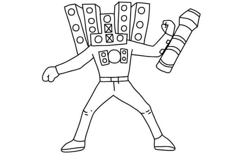 Chiêm ngưỡng tranh tô màu titan tv man v3 mới lạ siêu hot