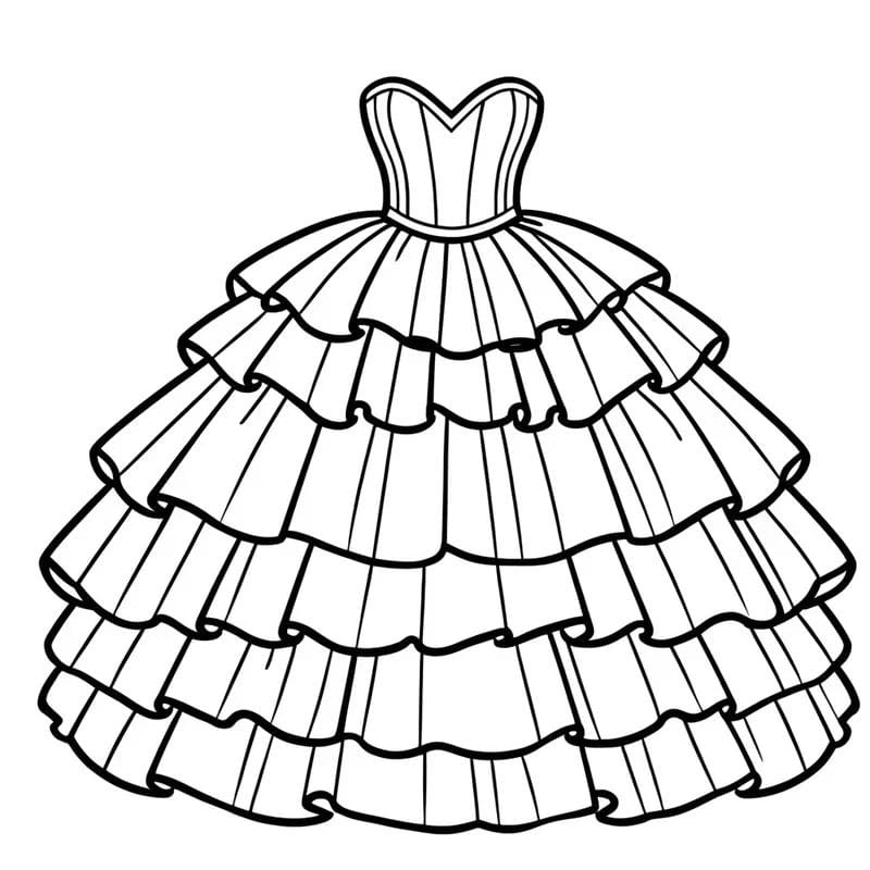 Khám phá ngay bộ tranh tô màu váy dạ hội đẹp lung linh