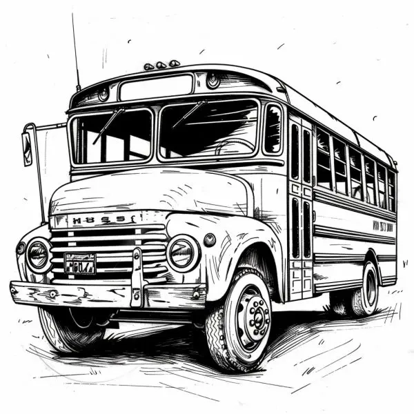 Sáng tạo không ngừng cùng tranh tô màu xe buýt đơn giản cho bé