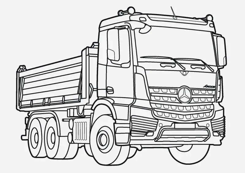 Bé trai mê tốc độ với tranh tô màu xe tải lớn cực ngầu