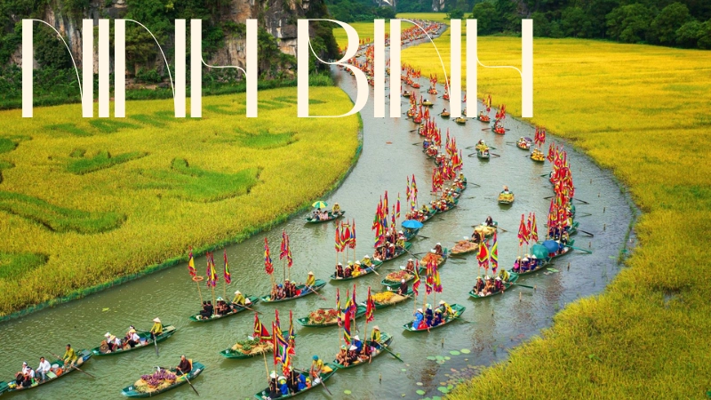 Khung cảnh Ninh Bình bình yên giữa non nước hữu tình.