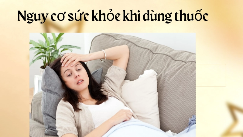 Ảnh người phụ nữ ôm bụng đau đớn vì uống thuốc giảm cân cấp tốc