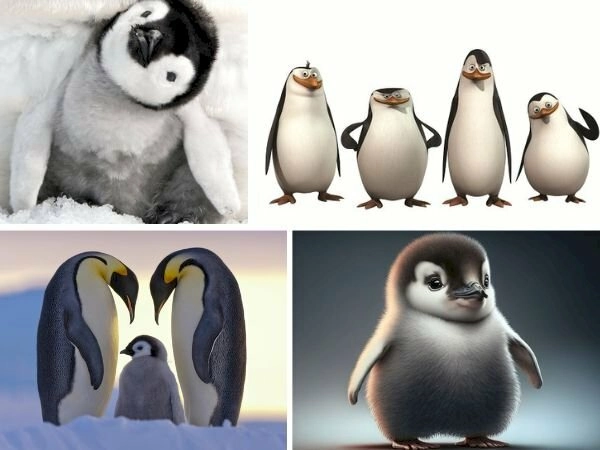 Chim cánh cụt dễ thương mang phong cách vui nhộn