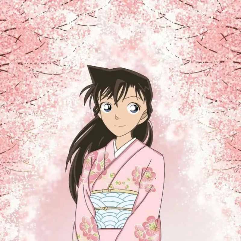 Nhân vật ran mori đáng yêu trong anime trinh thám