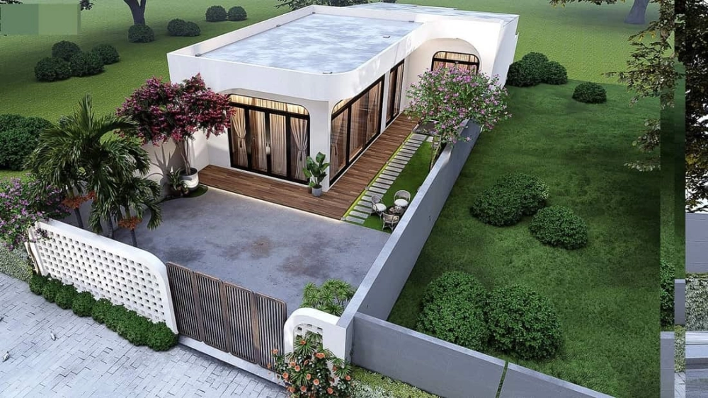 Mẫu nhà vườn hiện đại hài hòa thiên nhiên