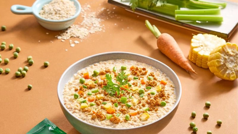 Cháo yến mạch rau củ giúp giảm mỡ máu nhanh