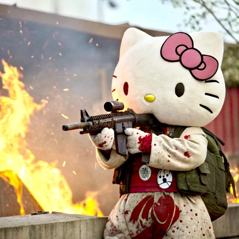 Tổng hợp ảnh meme cầm súng hài hước khiến ai xem cũng cười