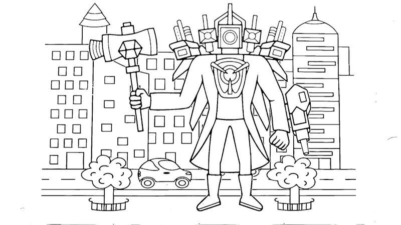 Khám phá ngay tranh tô màu Cameraman độc đáo giúp bé sáng tạo