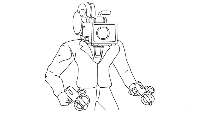 Học vẽ cực dễ với tranh tô màu Cameraman dễ vẽ dành cho bé mới tập tô