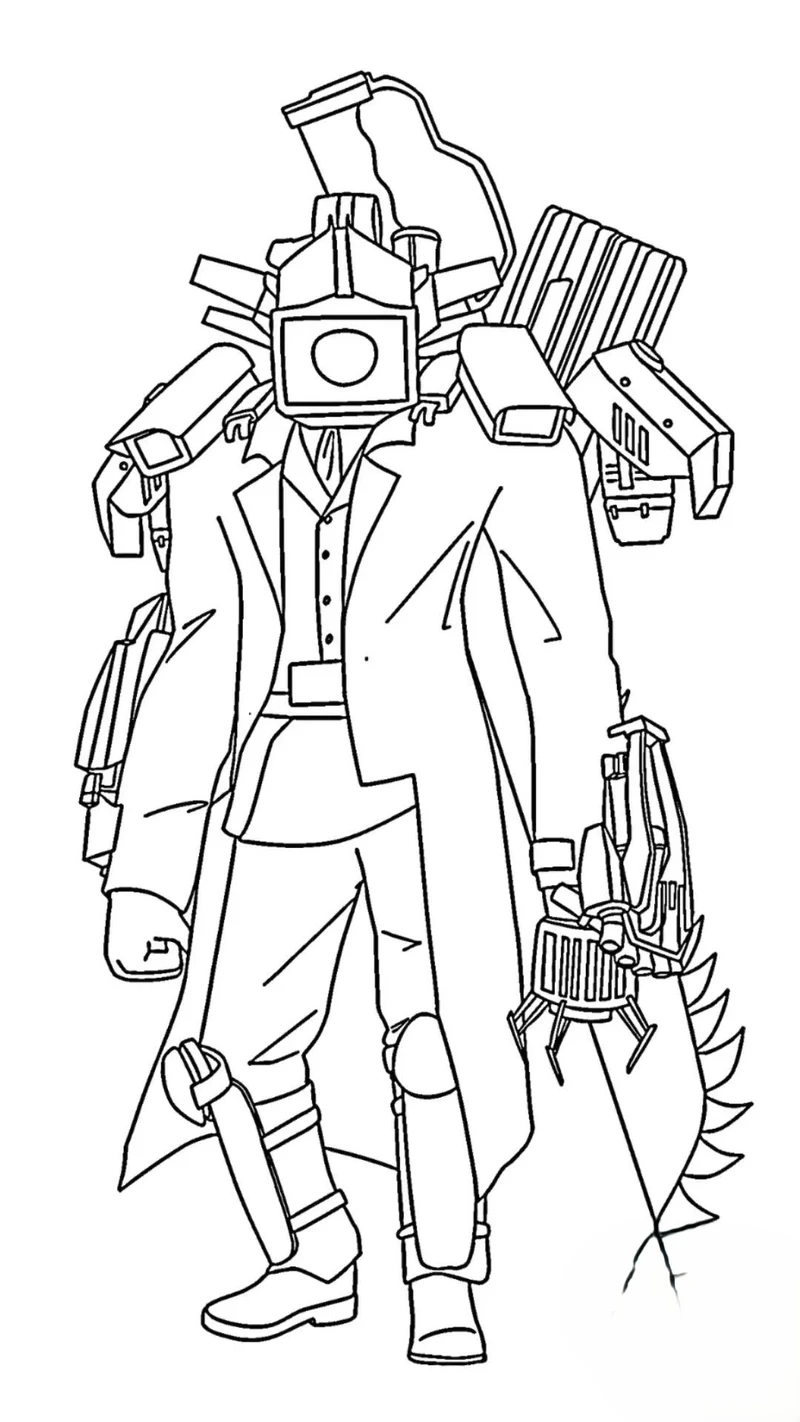 Tải ngay tranh tô màu Cameraman cho học sinh giúp bé vừa học vừa giải trí